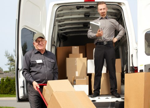 Commercial removals team planning an office move in Bow