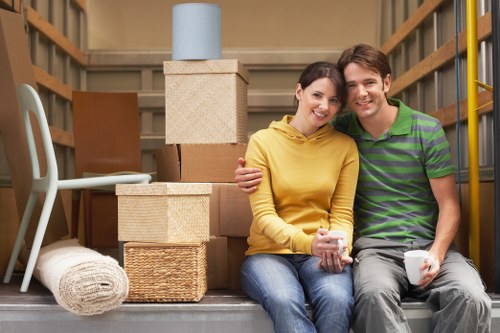 Packing and loading household items for a Bow relocation