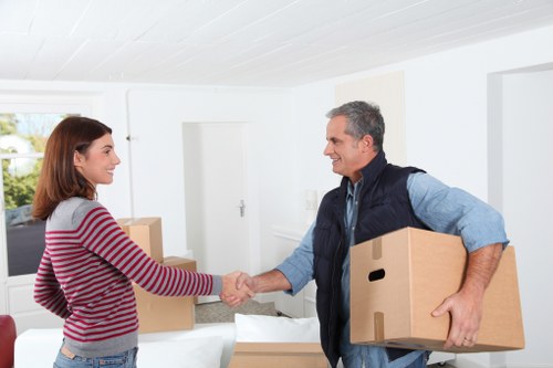 Local moving team handling a flat relocation in Bow near East London streets