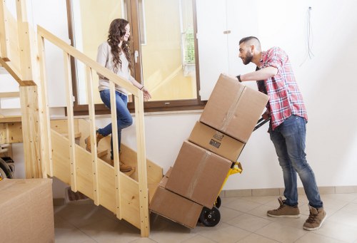 Furniture and boxes being loaded for a Bow move