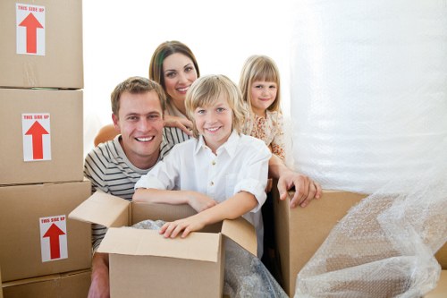Moving truck used for flat and office relocations in Bow